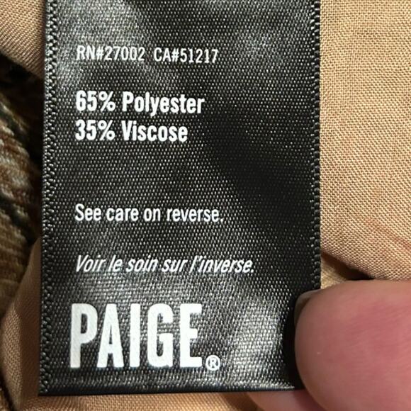 Anthropologie PAIGE Avedon Plaid Wide Leg Trousers Women's 14 Plaid Academia NEW - Picture 7 of 10